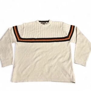 Cream and orange vintage knitwear sweater #knitwear #sweater #vintage